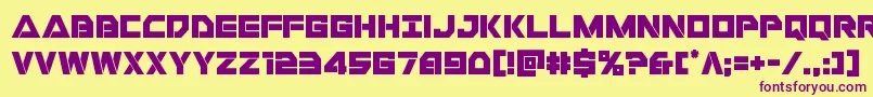 Libertyisland Font – Purple Fonts on Yellow Background