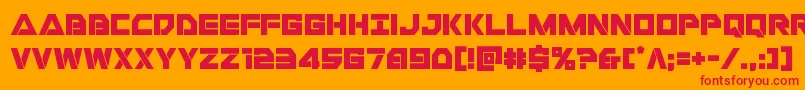 Libertyisland Font – Red Fonts on Orange Background