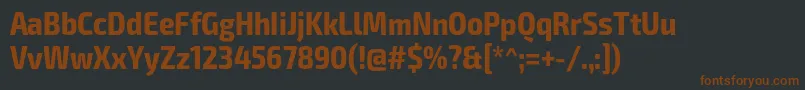 Czcionka Exo2Boldcondensed – brązowe czcionki na czarnym tle