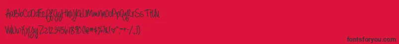 Police BmdAlwaysForeverBold – polices noires sur fond rouge