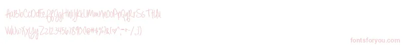 BmdAlwaysForeverBold-Schriftart – Rosa Schriften auf weißem Hintergrund