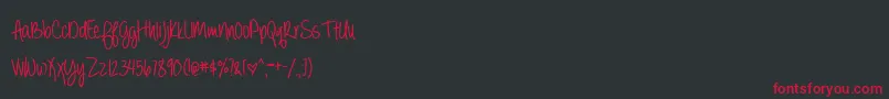 BmdAlwaysForeverBold Font – Red Fonts on Black Background