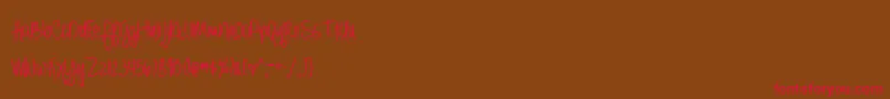 BmdAlwaysForeverBold Font – Red Fonts on Brown Background