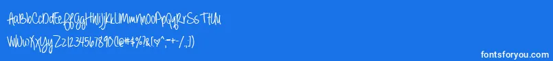 Police BmdAlwaysForeverBold – polices blanches sur fond bleu