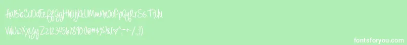 BmdAlwaysForeverBold Font – White Fonts on Green Background