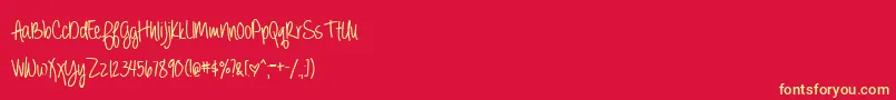BmdAlwaysForeverBold Font – Yellow Fonts on Red Background