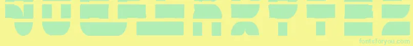 5zonex Font – Green Fonts on Yellow Background