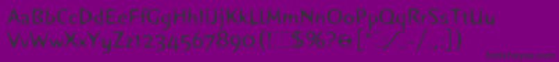 フォントOrangeLetPlain.1.0 – 紫の背景に黒い文字