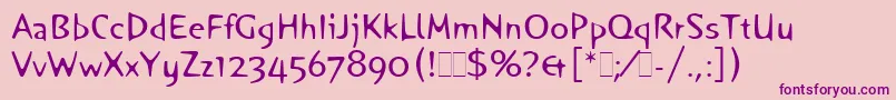 Шрифт OrangeLetPlain.1.0 – фиолетовые шрифты на розовом фоне
