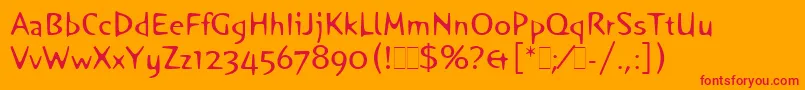 Шрифт OrangeLetPlain.1.0 – красные шрифты на оранжевом фоне