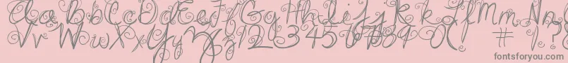 Шрифт DjbSwirlMeAround – серые шрифты на розовом фоне