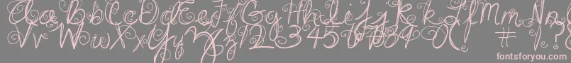 Шрифт DjbSwirlMeAround – розовые шрифты на сером фоне