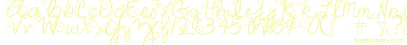 DjbSwirlMeAround-Schriftart – Gelbe Schriften
