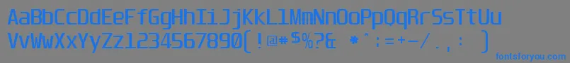 Шрифт Unispace – синие шрифты на сером фоне