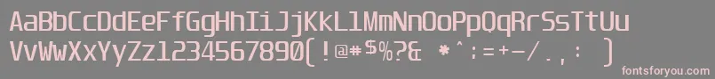 Шрифт Unispace – розовые шрифты на сером фоне