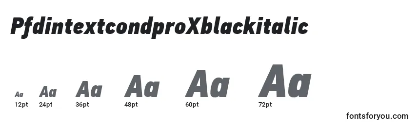 PfdintextcondproXblackitalic Font Sizes