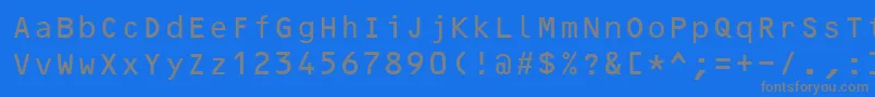 フォントOcrB10Bt – 青い背景に灰色の文字