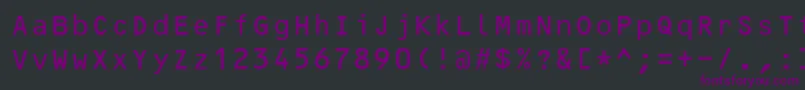 Шрифт OcrB10Bt – фиолетовые шрифты на чёрном фоне