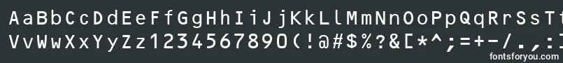 Шрифт OcrB10Bt – белые шрифты на чёрном фоне