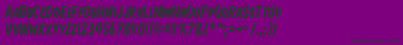 フォントKomtitk – 紫の背景に黒い文字