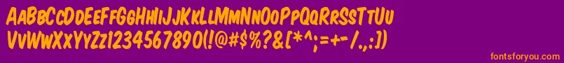 Komtitk Font – Orange Fonts on Purple Background