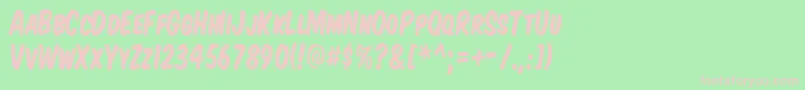 Komtitk Font – Pink Fonts on Green Background