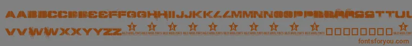 Toy Font – Brown Fonts on Gray Background
