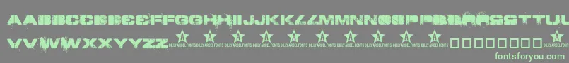 Toy Font – Green Fonts on Gray Background