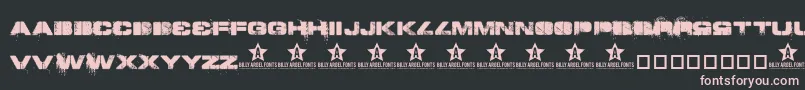 Toy Font – Pink Fonts on Black Background