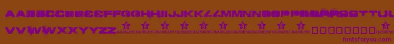 Toy Font – Purple Fonts on Brown Background