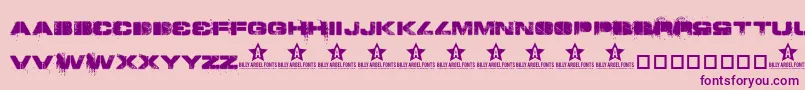 Toy Font – Purple Fonts on Pink Background