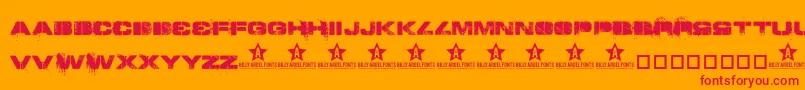Toy Font – Red Fonts on Orange Background