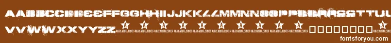 Toy Font – White Fonts on Brown Background