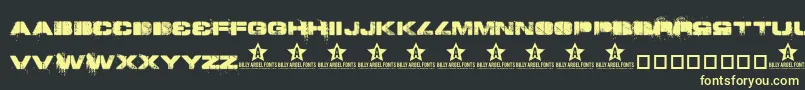 Toy Font – Yellow Fonts on Black Background