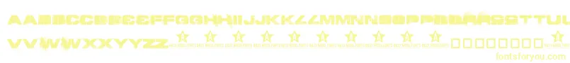 Toy Font – Yellow Fonts on White Background