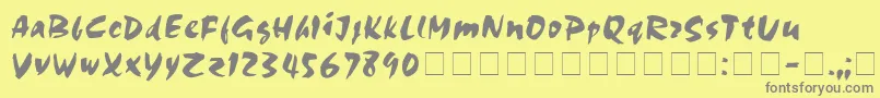ChocChoc Font – Gray Fonts on Yellow Background