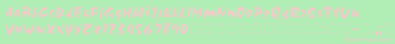 ChocChoc Font – Pink Fonts on Green Background