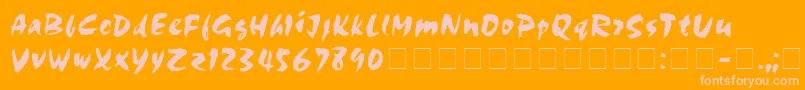 ChocChoc Font – Pink Fonts on Orange Background