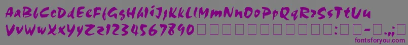 ChocChoc Font – Purple Fonts on Gray Background