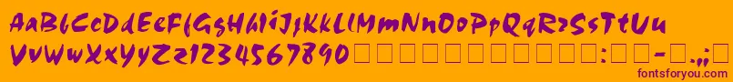 ChocChoc Font – Purple Fonts on Orange Background