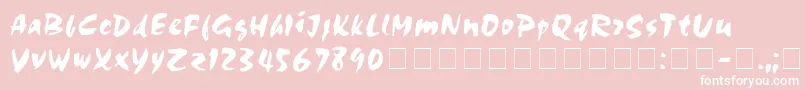 ChocChoc Font – White Fonts on Pink Background