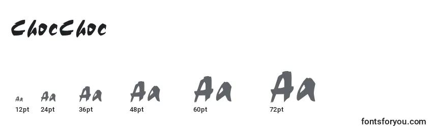 ChocChoc Font Sizes