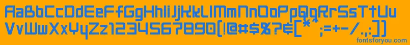 NeoGen Font – Blue Fonts on Orange Background