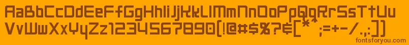 NeoGen Font – Brown Fonts on Orange Background
