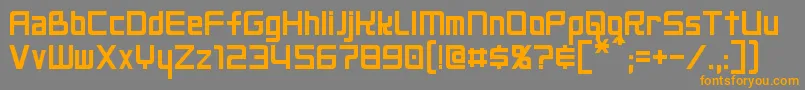 NeoGen Font – Orange Fonts on Gray Background
