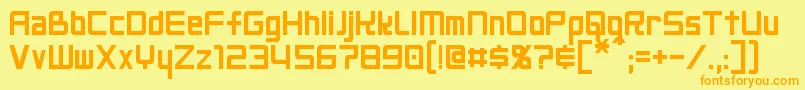 More about NeoGen Font NeoGen Font – Orange Fonts on Yellow Background