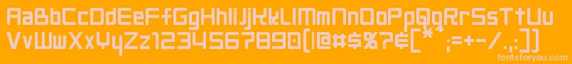 NeoGen Font – Pink Fonts on Orange Background