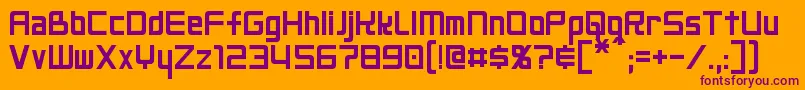NeoGen Font – Purple Fonts on Orange Background