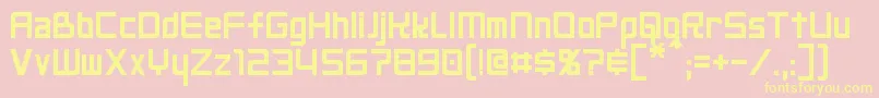 NeoGen Font – Yellow Fonts on Pink Background