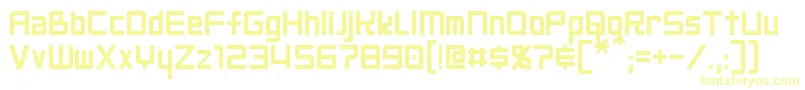 Czcionka NeoGen – żółte czcionki